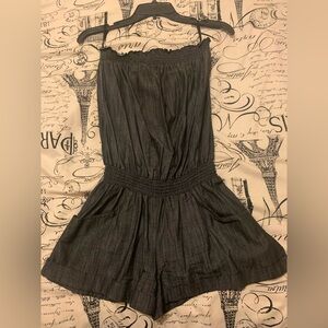 Champion Black Strapless Ruched Cocktail Dress